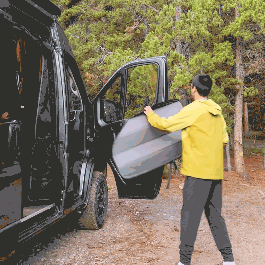 VanEssential Ram Promaster Reflective Front Door Window Covers (Pair)