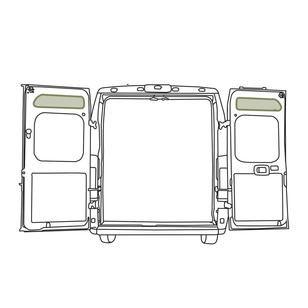 Promaster - Rear Door Storage Panel - Upper (Pair)
