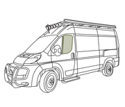 VanEssential Ram Promaster Front Door Window Bug Screens (Pair)