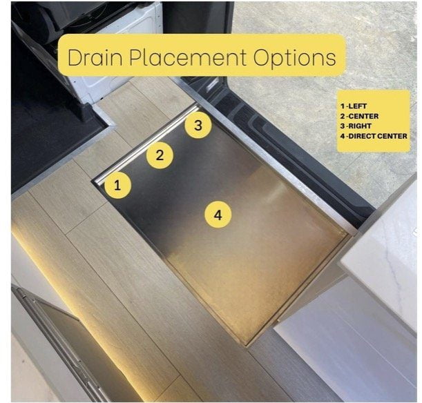 Modern Times Recessed Stainless Steel Shower Pan