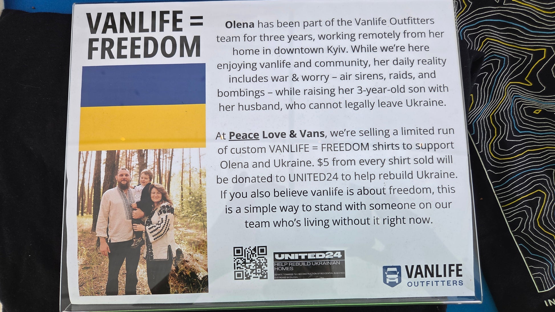 VANLIFE = FREEDOM Ukraine Support T-Shirt