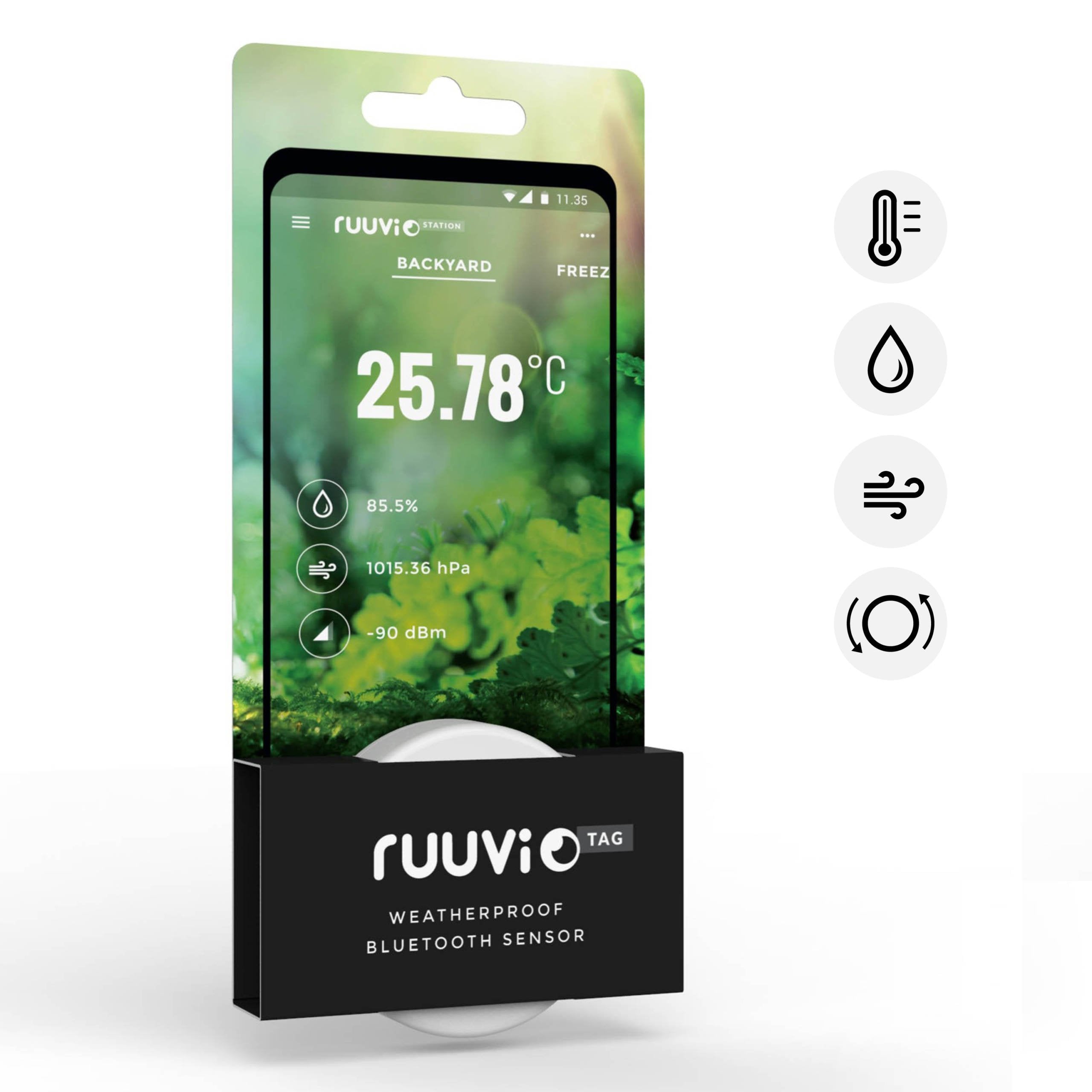 RuuviTag - 4-in-1 - Temperature, Humidity, Motion and Air Pressure Sensor