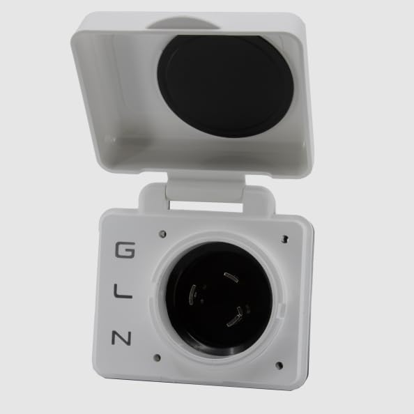 SafeView Smart RV Shore Power Inlet – 30 Amp, White