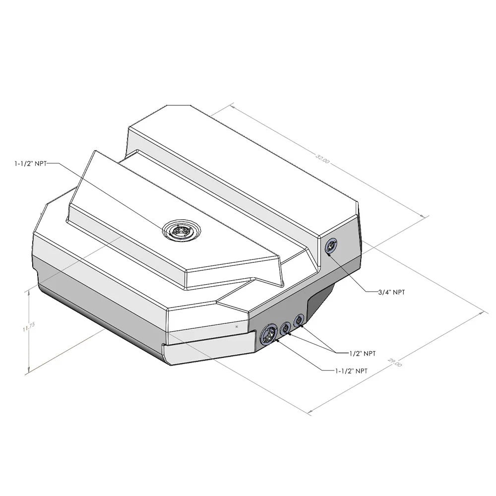 35 Gallon Spare Tire Replacement Water Tank - Sprinter
