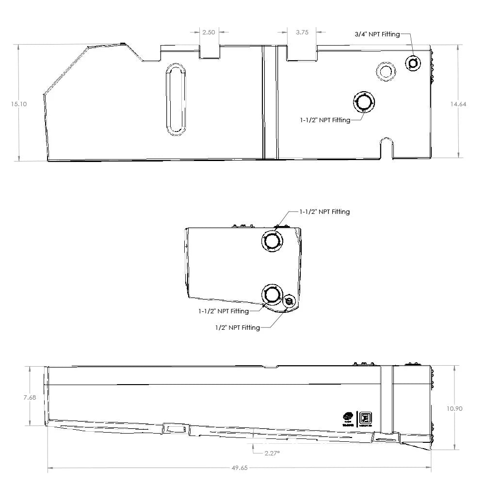 22 Gallon Undercarriage Water Tank - Transit (Driver Side)
