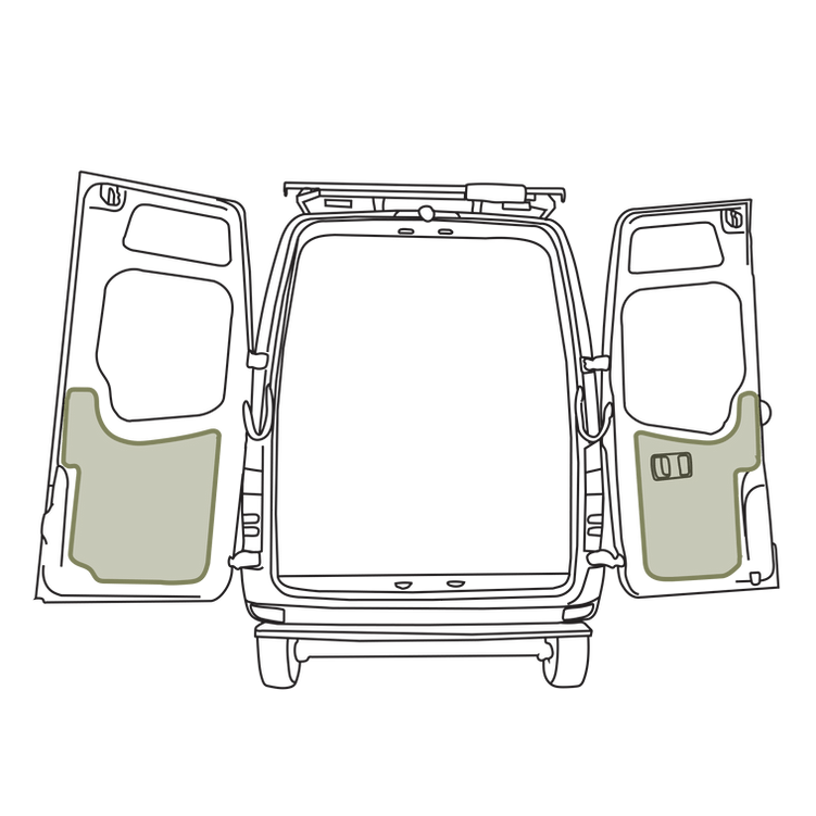 Sprinter - Rear Door Storage Panel - Lower - 2007-2018 NCV3 (Pair)