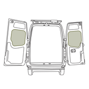 Sprinter - Rear Door Storage Panel - Middle - 2007-2018 NCV3 (Pair)