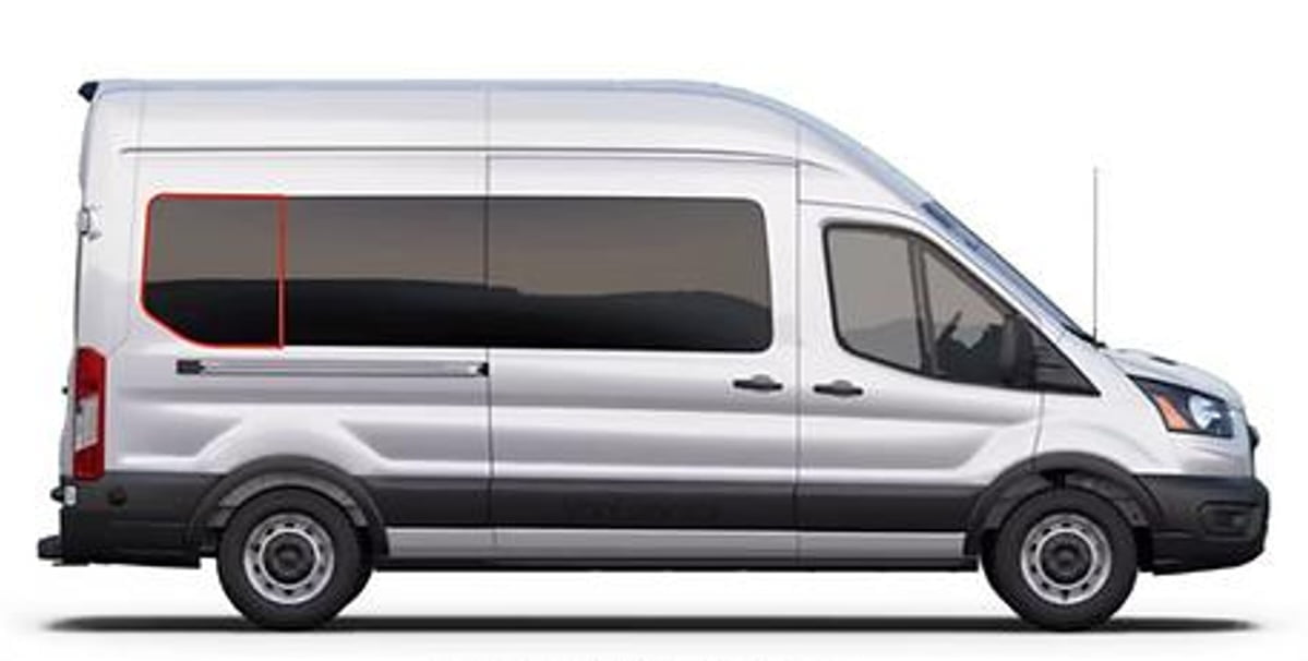 VanEssential Ford Transit Rear Quarter Panel Window Cover