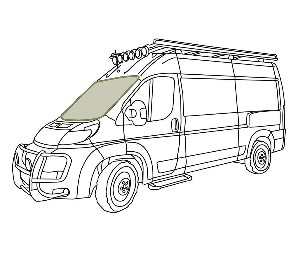 VanEssential Ram Promaster Front Windshield Cover