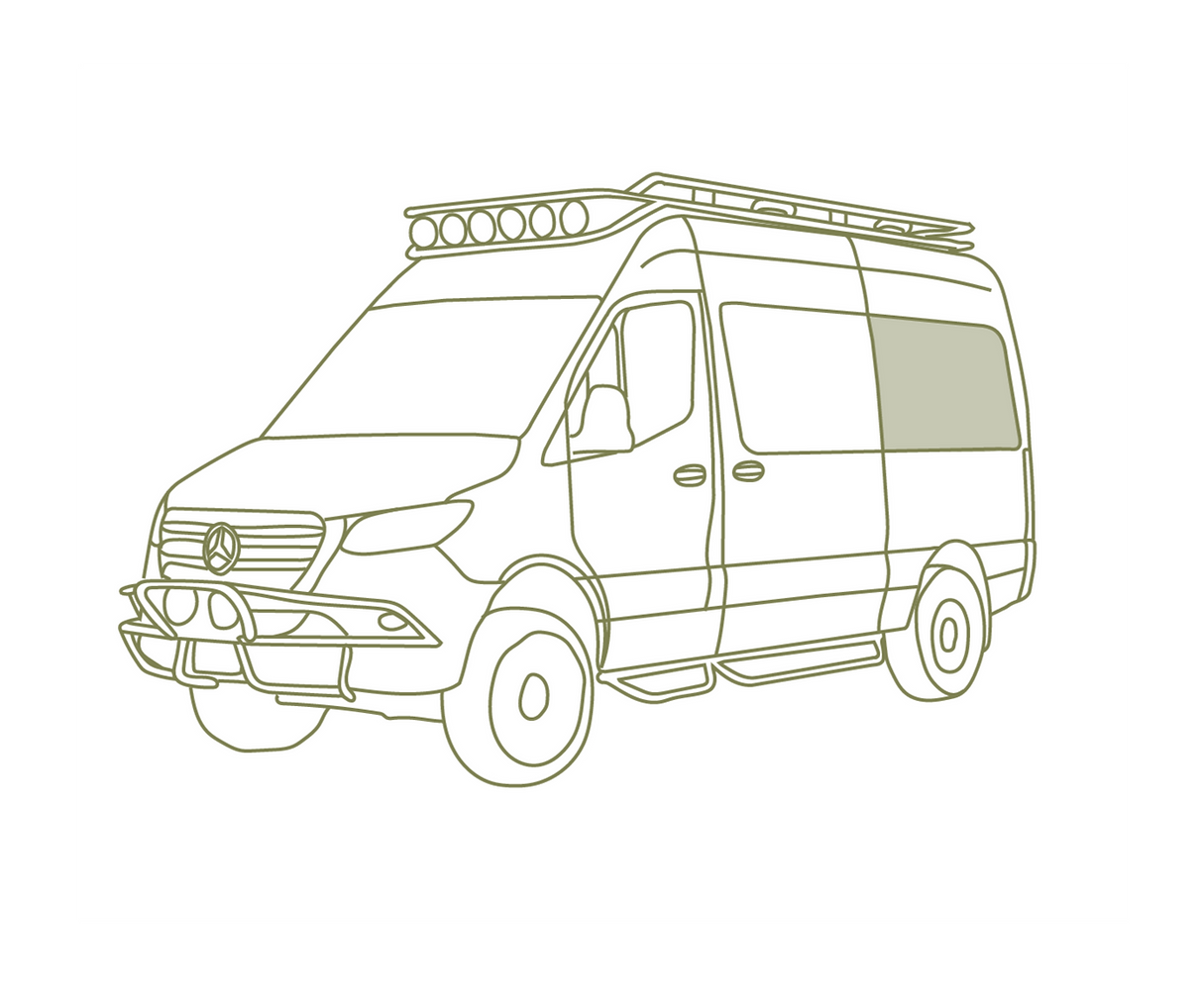 VanEssential Mercedes Sprinter Rear Quarter Panel Window Cover