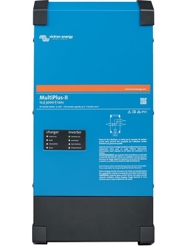 Victron Energy MultiPlus II 12/3000/120 Inverter/Charger (2 x 120 VAC)