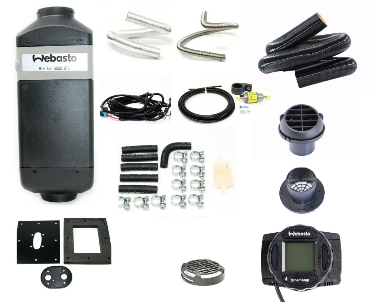 Webasto Air Top 2000 STC Gasoline Heater (Altitude Adjusted for 6,400′) with SmarTemp 3.0 Controller
