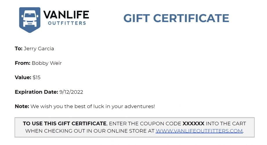 Gift Certificate