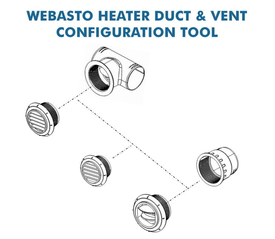 Webasto Air Top 2000 Heater Ducting & Vent Configuration Tool