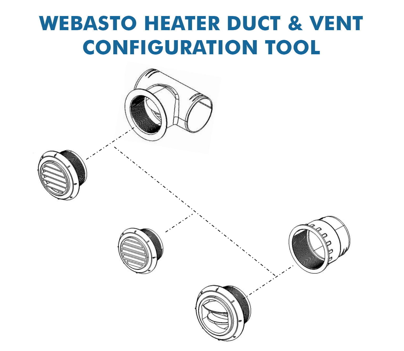 Ducting, louvers, and vents for Webasto Heaters (Air Top 2000 & EVO 40)