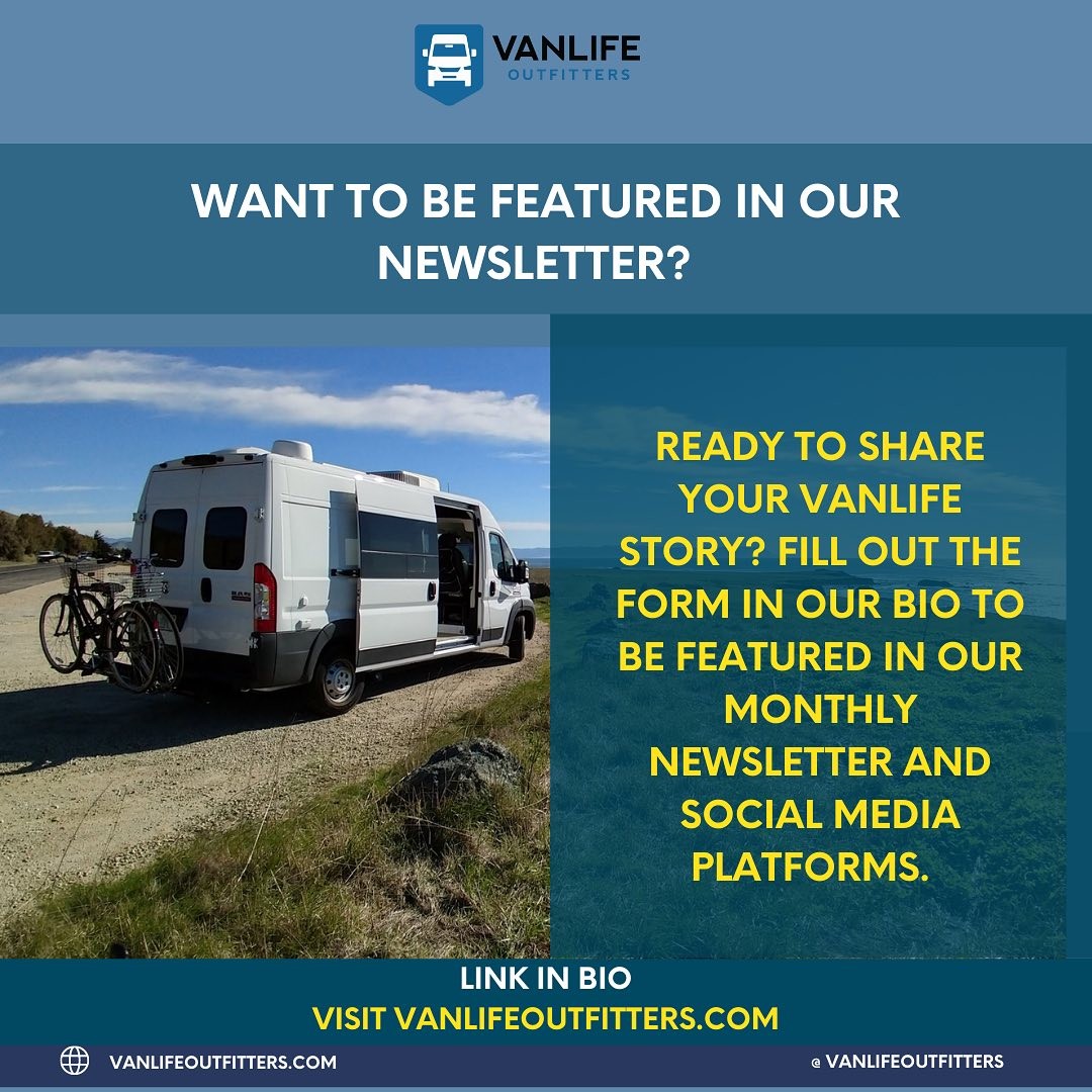 Want to share your vanlife story with our audience? 🚐 We would love to feature you in our monthly newsletter and social media platforms. Simply fill out the form in our bio. 📲

Visit our website for essential and exclusive vanlife products including electric, insulation, flooring, cooking, and more! 

Follow @vanlifeoutfitters for daily tips, inspiration, and all things Vanlife. 🚐

*
*
*
*
*
*
*
*
*
*
#vanlifevirals #vanlifeliving #vanconversion #vanliferscommunity #vanlifecommunity #vanlifeusa #vanlifecanada
