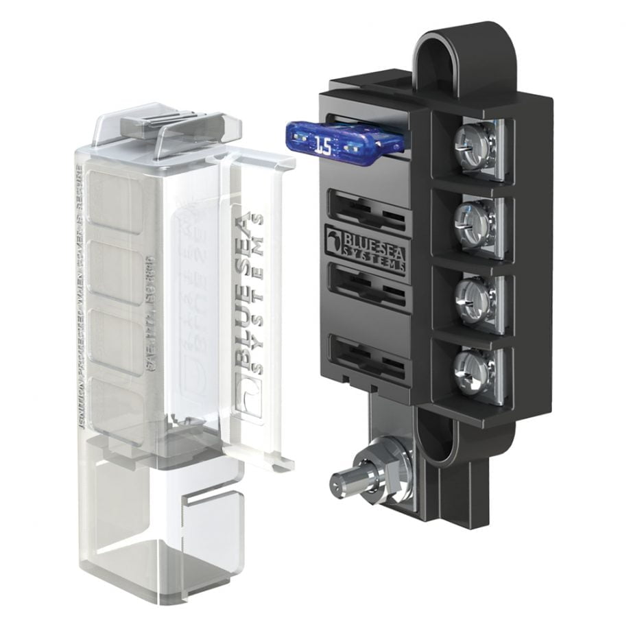 Blue Sea 5045 Compact Blade Fuse Block (4 Circuits)