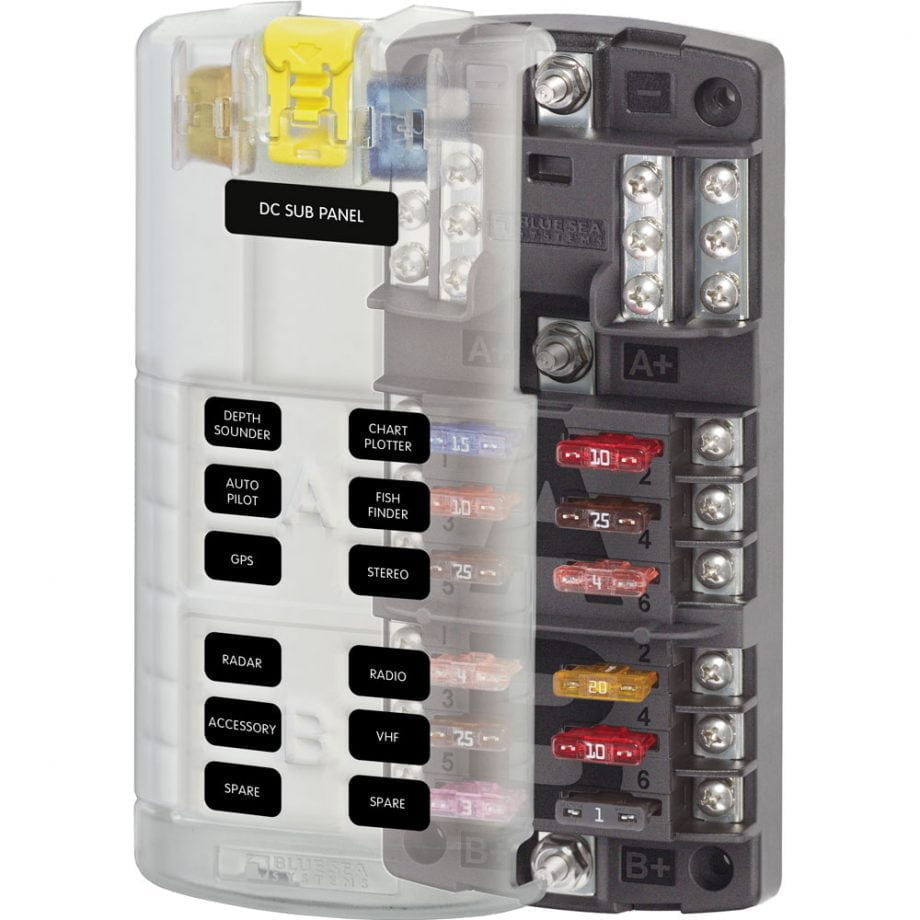 Blue Sea 5032 ST Blade Fuse Block w/ Cover