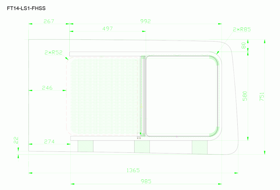 AM Auto - Ford Transit - Driver Side - Forward Window - Half Slider w/ Screen