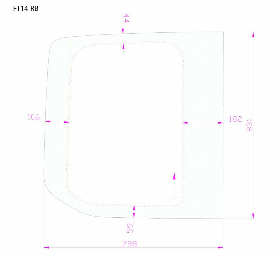 AM Auto - Ford Transit - Rear Door Passenger Side Window - Fixed Glass