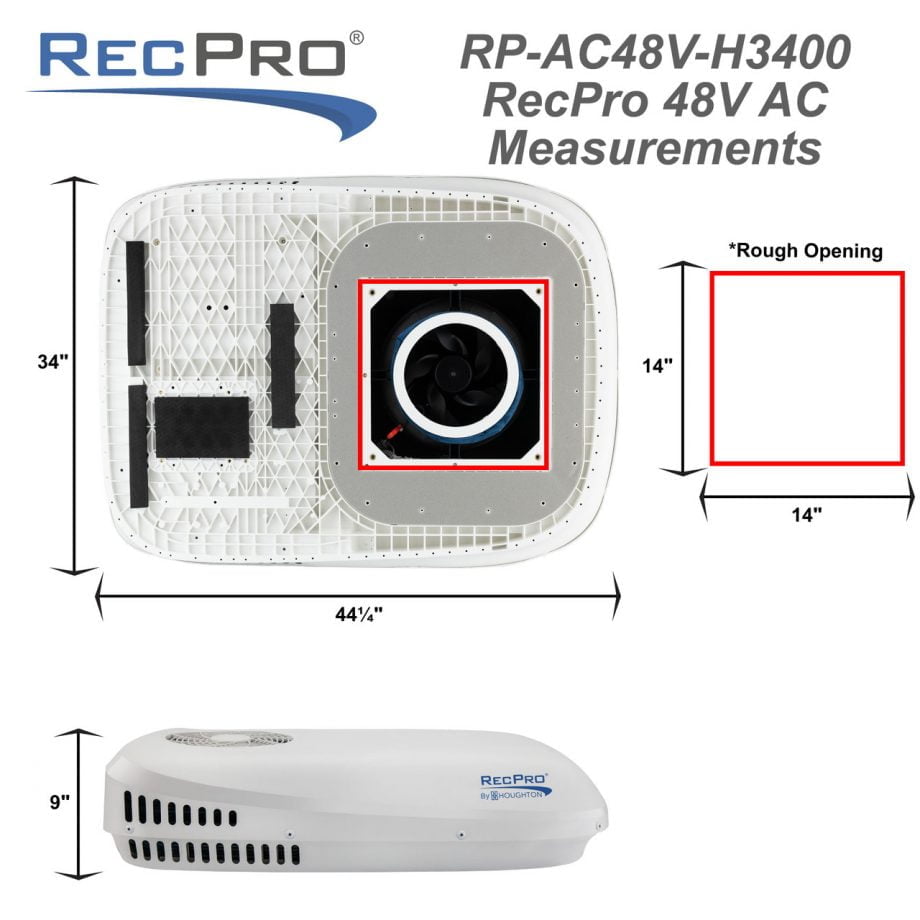 RecPro Houghton - 48-Volt - Air Conditioner with Heat Pump