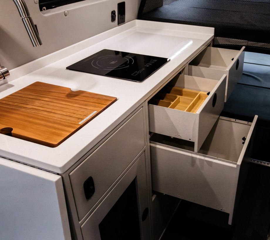 Van Wife Components - 18" Kitchen Base Cabinet - Three Drawer
