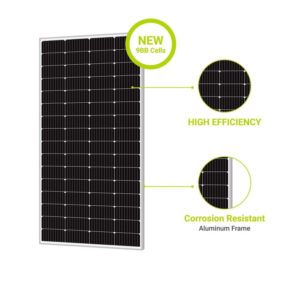 Newpowa 200 Watt 24V Monocrystalline Solar Panel