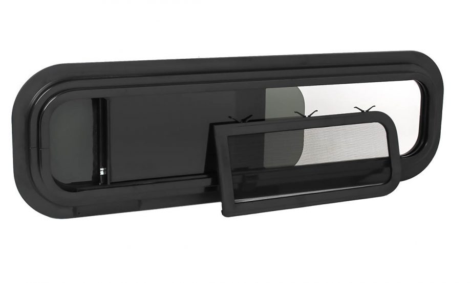 AM Auto - Universal - Passenger Side - Bunk Window - Half Slider w/ Screen -  30 3/4" x 9 1/2"