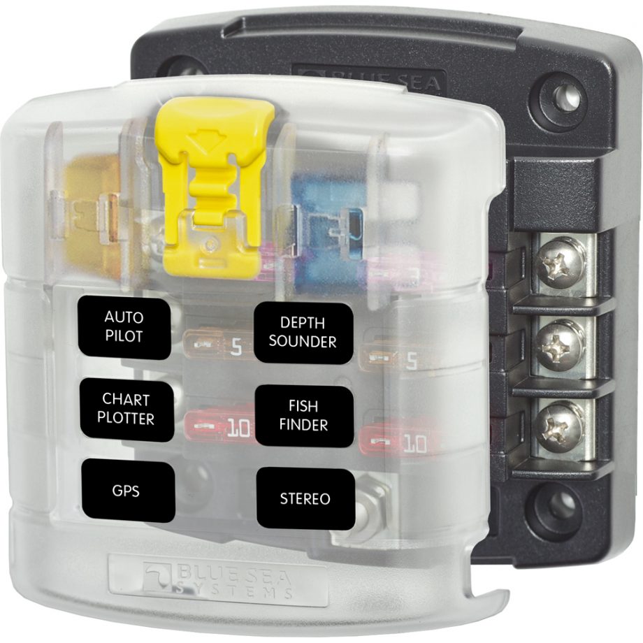 Blue Sea 5028 ST Blade Fuse Block w/ Cover