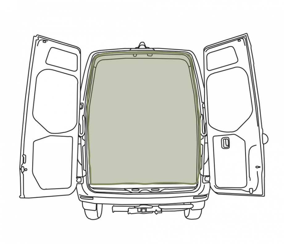 VanEssential Mercedes Sprinter Rear Door Bug Screen