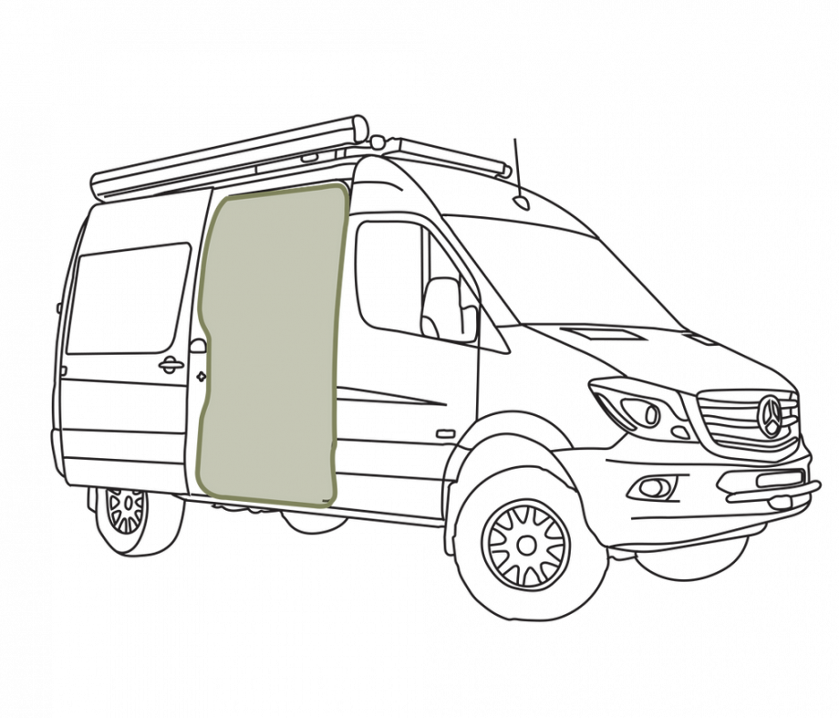 VanEssential Mercedes Sprinter Sliding Door Bug Screen