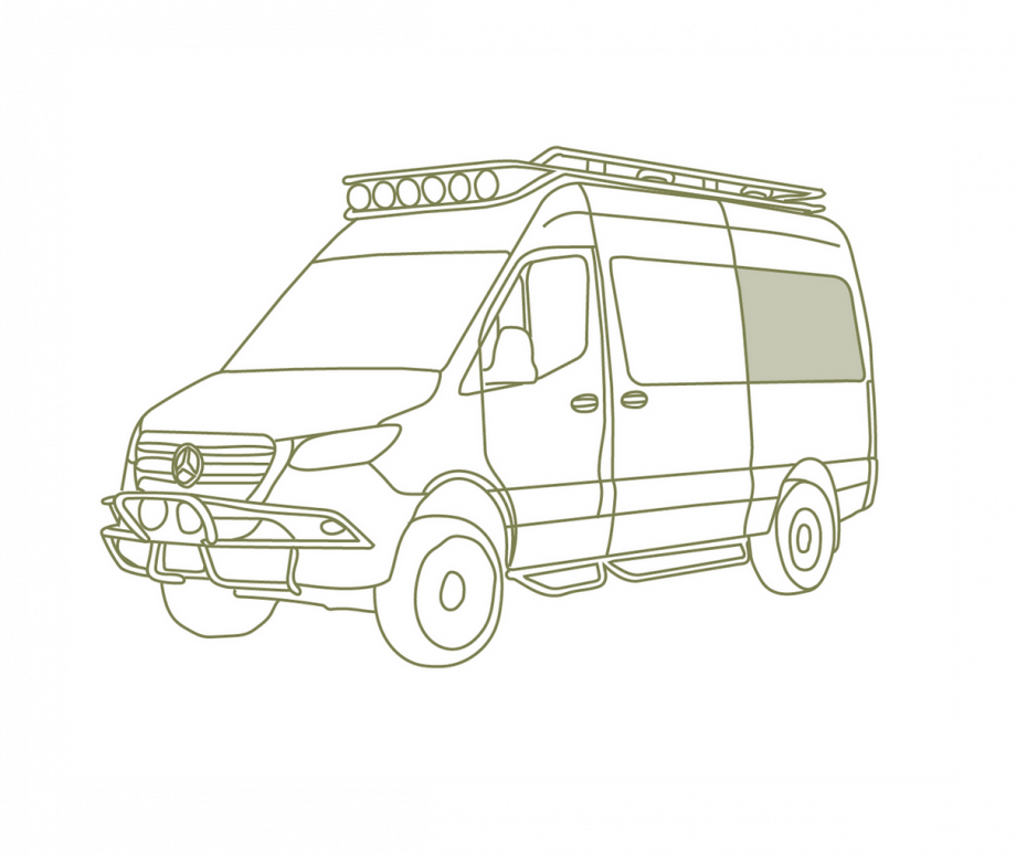 VanEssential Mercedes Sprinter Rear Quarter Panel Window Cover