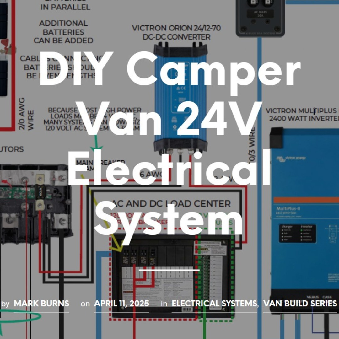We just added a great new blog post to help you design and install your own 24V electrical system.
Since 2016, our focus at Vanlife Outfitters has been to help you build the van of your dreams. Ready to get started? Check out this great post along with other resources at https://www.vanlifeoutfitters.com/diy-camper-van-24v-electrical-system/